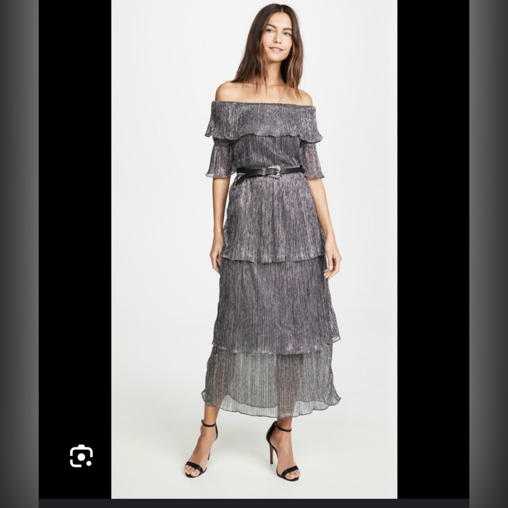 Metallic Off-the-shoulder dress